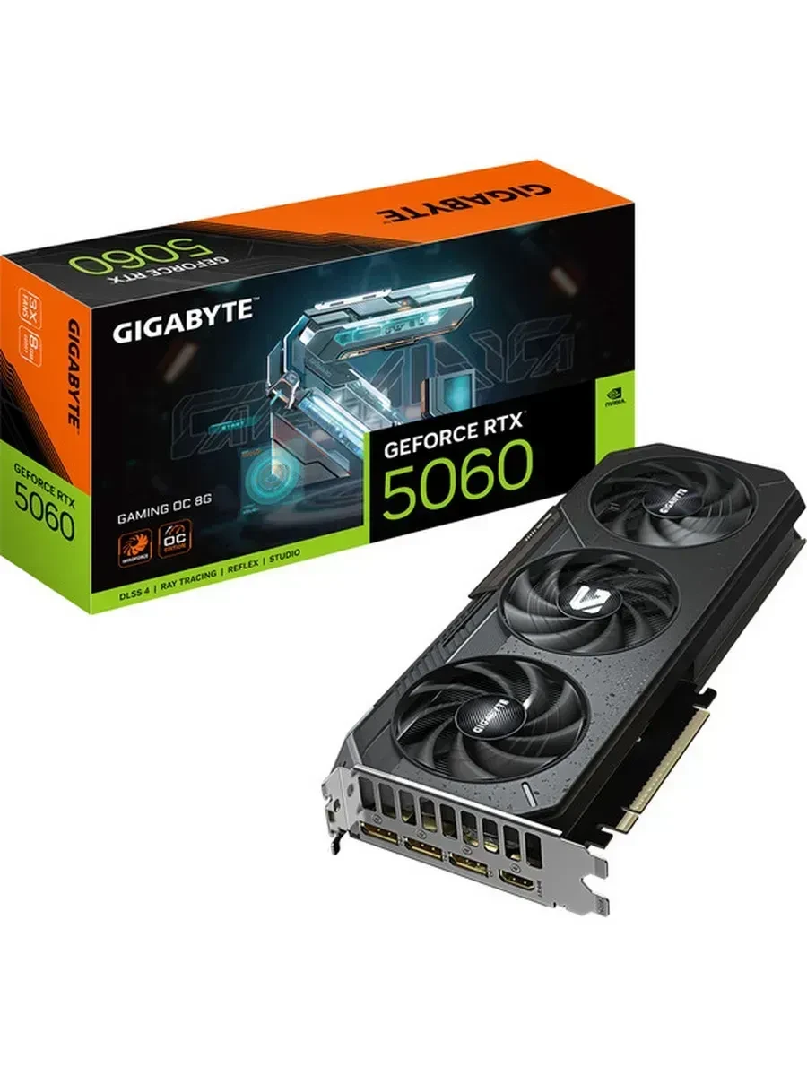Видеокарта Gigabyte (GV-N5060GAMING OC-8GD) RTX5060 GAMING OC 8G — 2