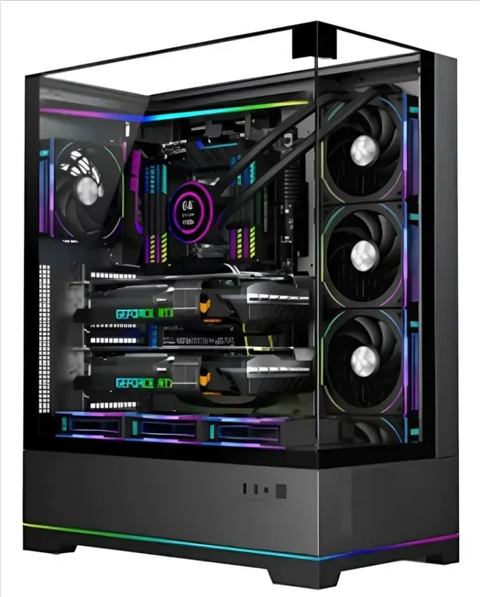 Кейс U691-BP Panoramic ATX Ultra Tower ATX(BTF) M-ATX
