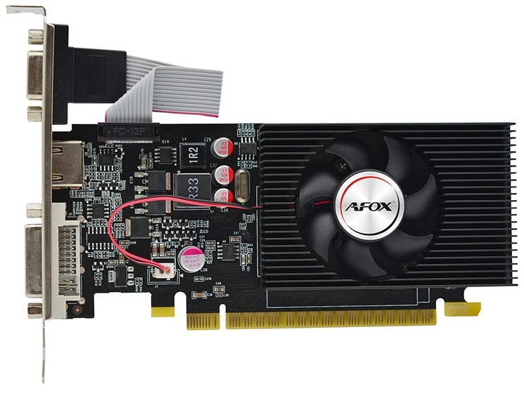 Видеокарта GF GT730, Afox, 900MHz/1333MHz, 64bit, 2GB GDDR3, VGA, DVI-I, HDMI
