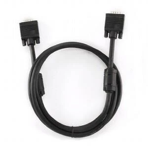 Кабель VGA Premium Cablexpert CC-PPVGA-10M-B, 15M/15M, 10м, черный, двойной экран, феррит.кольца, па