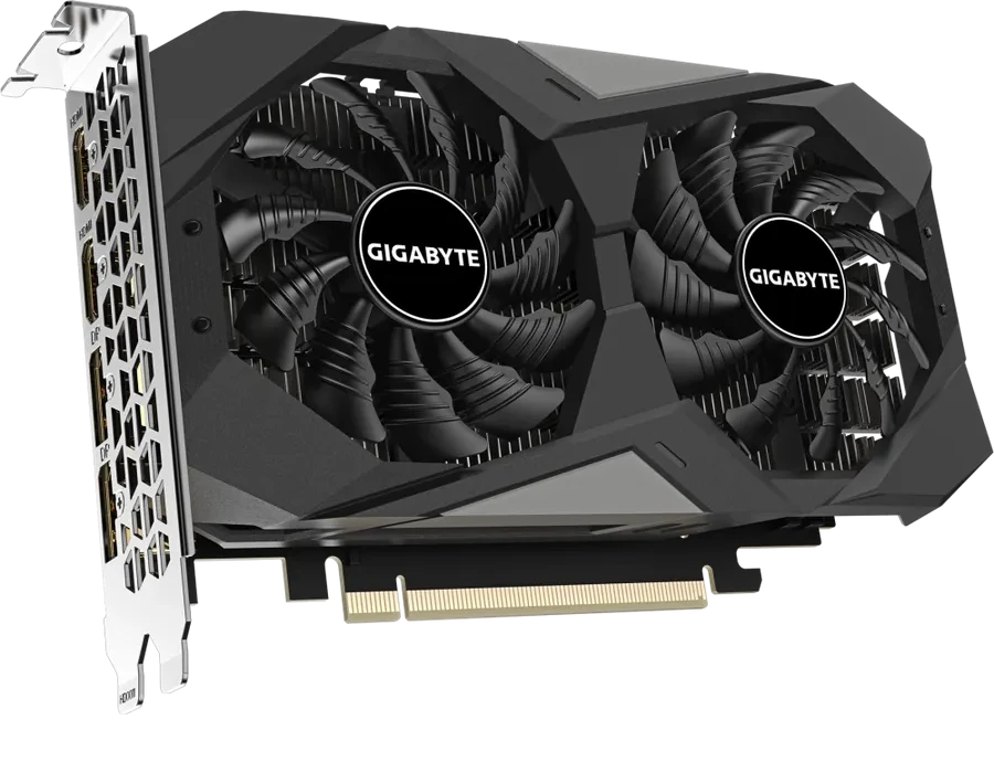 Видеокарта 8Gb PCI-E GDDR6 GIGABYTE GV-N3050WF2OCV2-8GD, 2xDP+2xHDMI, PCIe4.0, GeForce RTX 3050 — 3