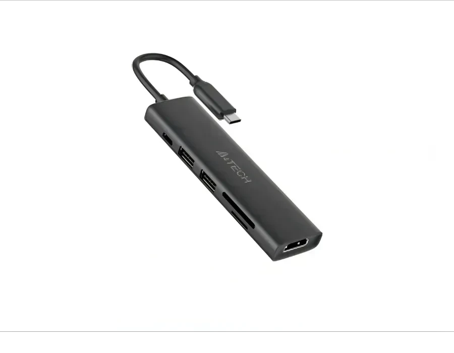 Адаптер A4tech DST-60C <100W, 1 x USB-C PD, 2 x USB 3.0, 4K HDMI@60Hz, 1 x TF, 1 x SD>