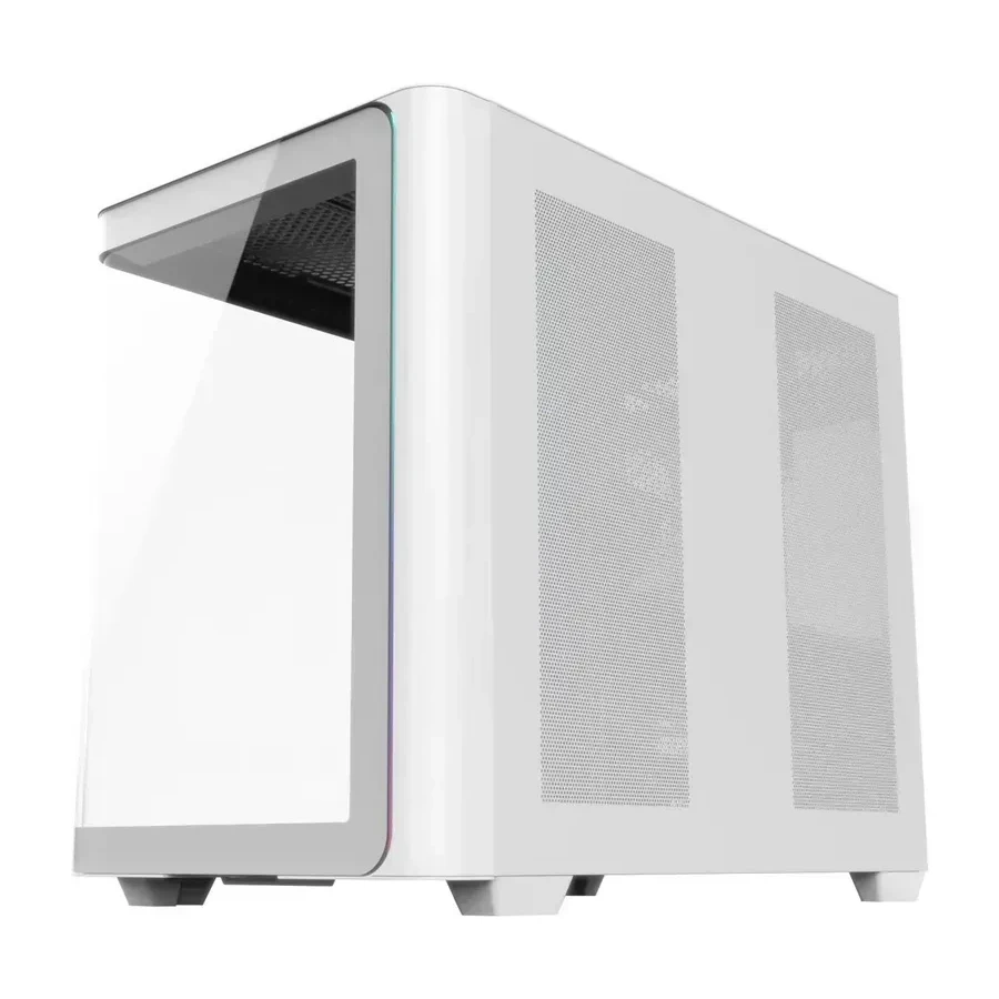 Корпус FSP M580-WP, Panoramic ATX Mid Tower, ATX(BTF), M-ATX, Mini-ITX, USB3.0 x 2, Type-C, Curved Glass, White — 3