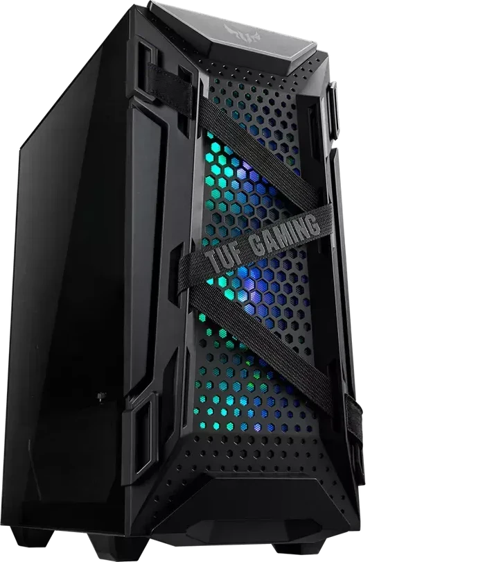 Кейс ASUS TUF Gaming GT301, ATX/micro ATX/Mini ITX, USB 3.1, 3x120mm AURA RGB, без Б/П, Чёрный