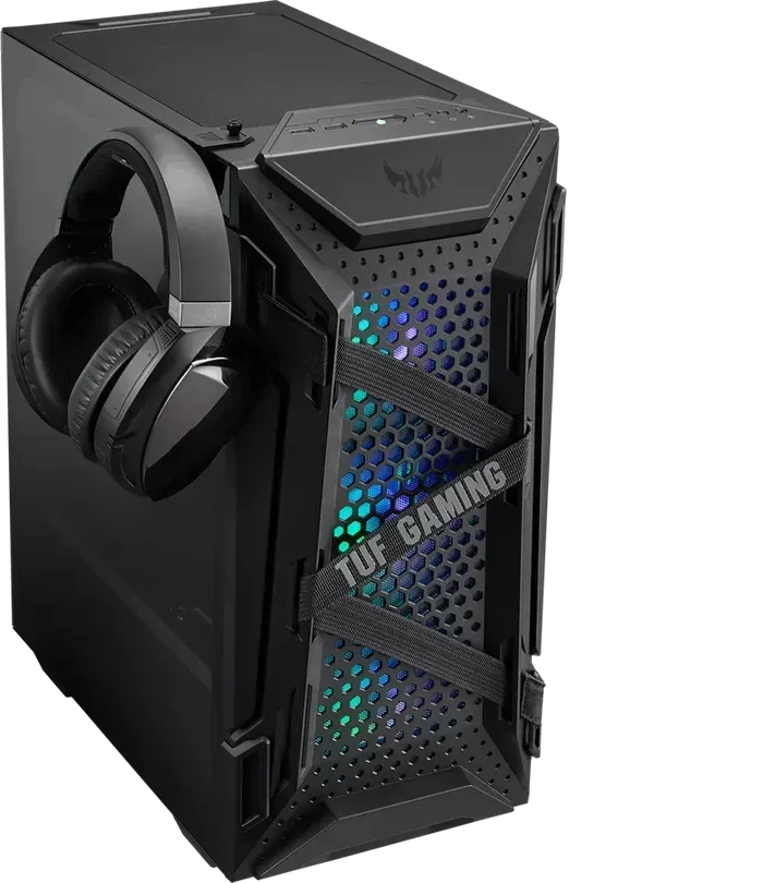 Кейс ASUS TUF Gaming GT301, ATX/micro ATX/Mini ITX, USB 3.1, 3x120mm AURA RGB, без Б/П, Чёрный — 2