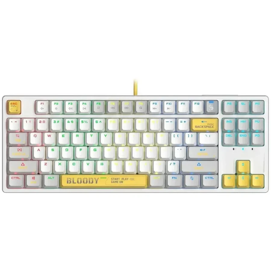 Клавиатура игровая Bloody S87 WHITE