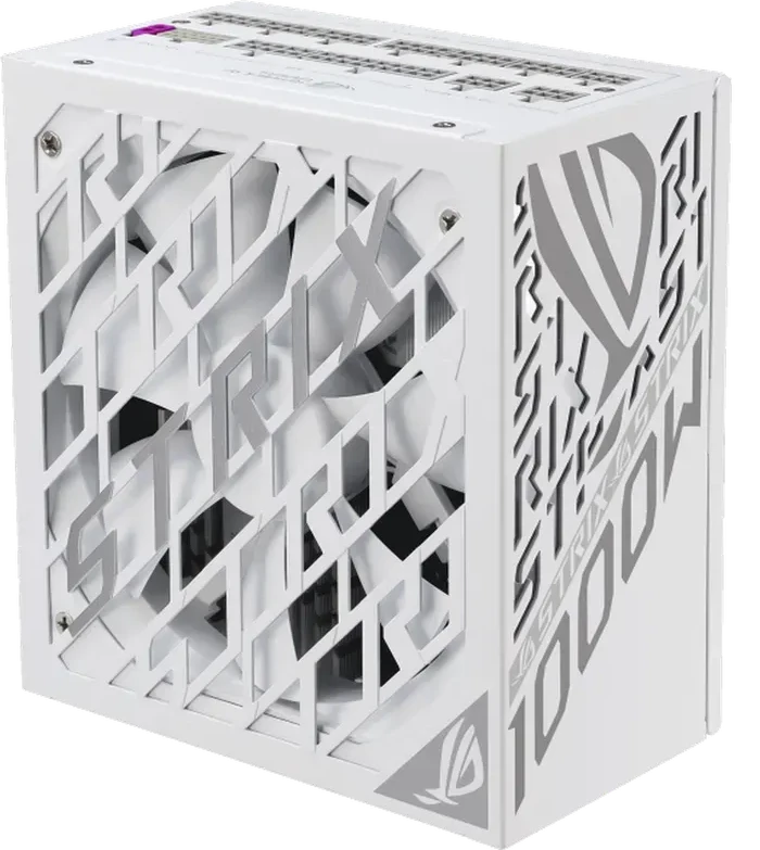 Блок питания ASUS ROG-STRIX-1000P-GAMING-WHITE, 1000W, 80Plus Platinum, Full Modular, RGB, WHITE, BOX — 5