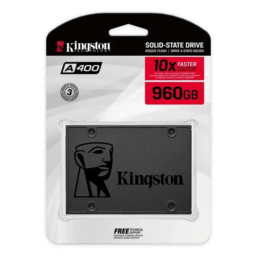 Твердотельный накопитель SSD Kingston SA400S37/960G SATA 7мм — 2