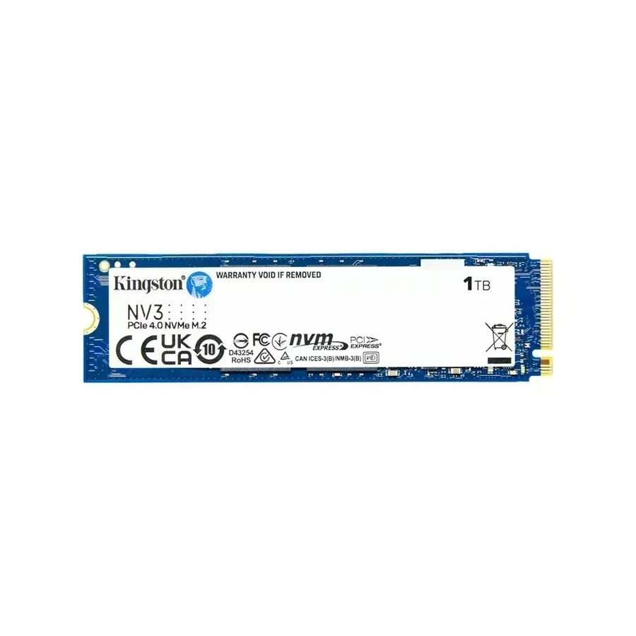 Твердотельный накопитель SSD Kingston NV3 SNV3S/1000GBK 1000GB M.2 NVMe PCIe 4.0x4 6000/4000Мб/сBULK — 2