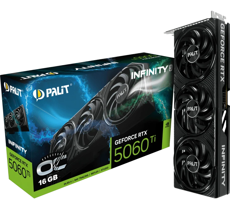 Видеокарта PALIT RTX5060Ti INFINITY 3 OC 16GB (NE7506TS19T1-GB2061S)