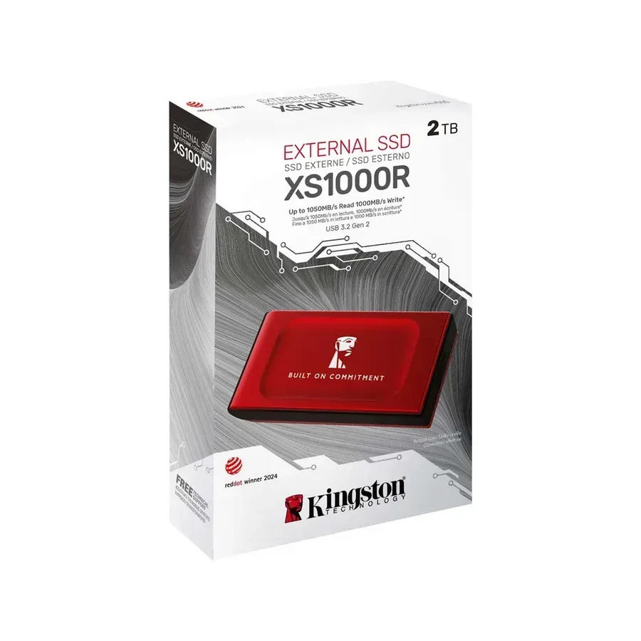 Внешний SSD диск Kingston 2TB XS1000 Красный — 3