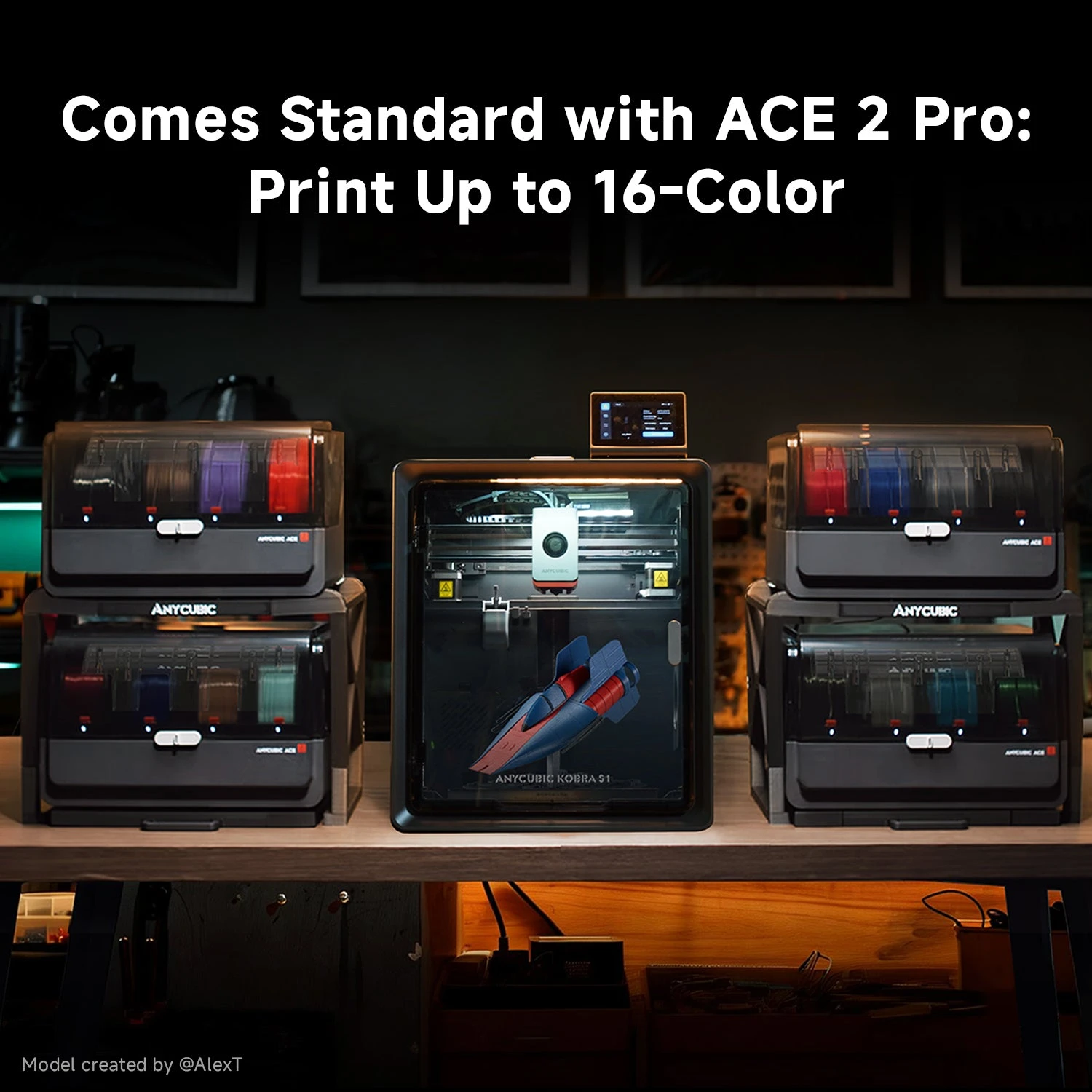Филаментный 3D принтер Anycubic Kobra S1 Ace 2 Pro Combo