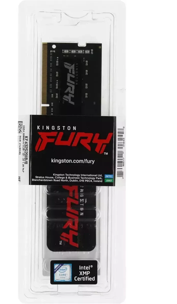 Оперативная память Kingston DRAM 8GB 3200MT/s DDR4 CL20 SODIMM FURY Impact — 5