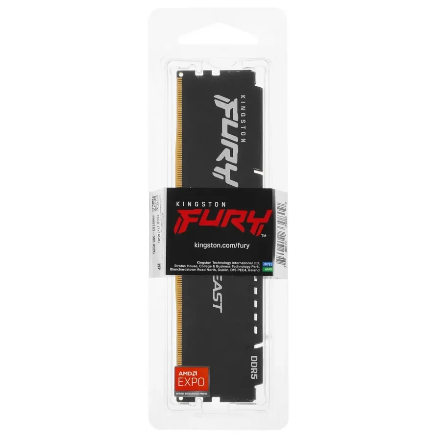 Оперативная память Kingston DRAM 16GB 5600MT/s DDR5 CL36 DIMM FURY Beast Black EXPO — 3