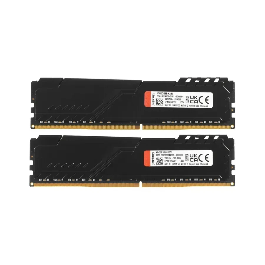 Оперативная память Kingston DRAM 32GB 3200MT/s DDR4 CL16 DIMM (Kit of 2) 1Gx8 FURY Beast Black — 2