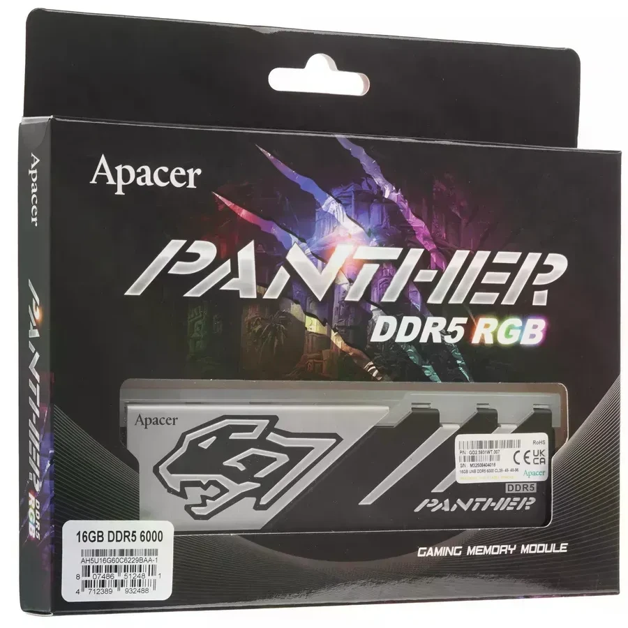 Модуль памяти Apacer Panther AH5U16G60C6229BAA-1 DDR5 16GB — 4