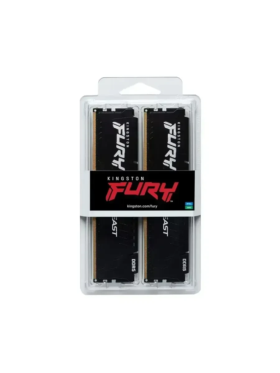 Оперативная память Kingston DRAM 32GB 5200MT/s DDR5 CL40 DIMM (Kit of 2) FURY Beast Black XMP — 3