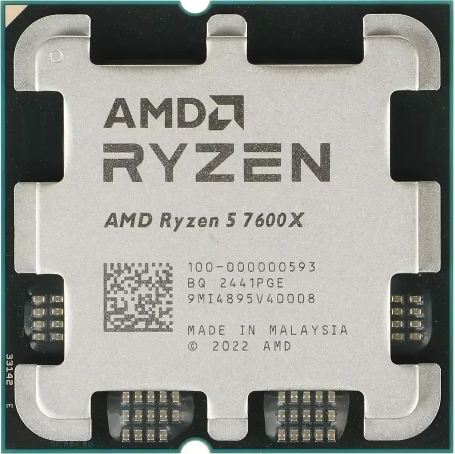 Процессор AMD Ryzen 5 7600X 4,7Гц (5,3ГГц Turbo) 6C/12T 32MB L3 105W-142W AM5 OEM 100-000000593