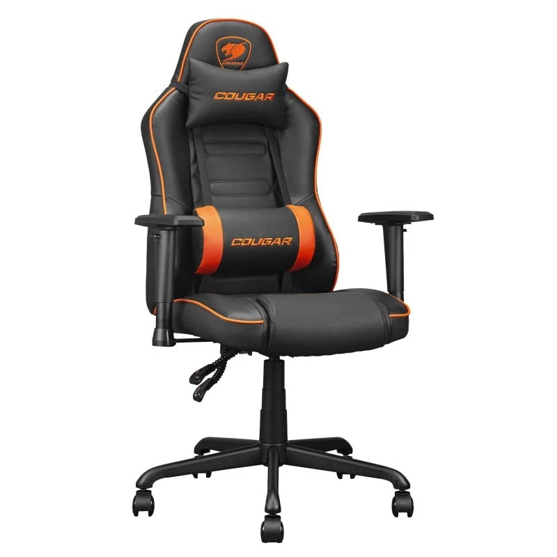 Игровое кресло Cougar Fusion S, чёрно-оранжевое, экокожа, нагрузка 120 кг — 5