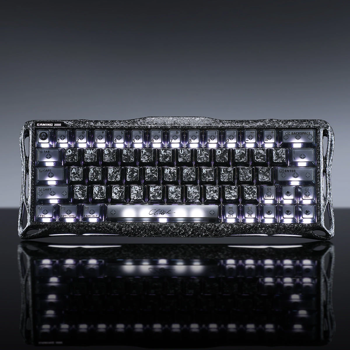 Клавиатура GravaStar Mercury V60 Pro, Cyber Frost Black, Magnetic Switch, 64 keys EN/RU, USB cable