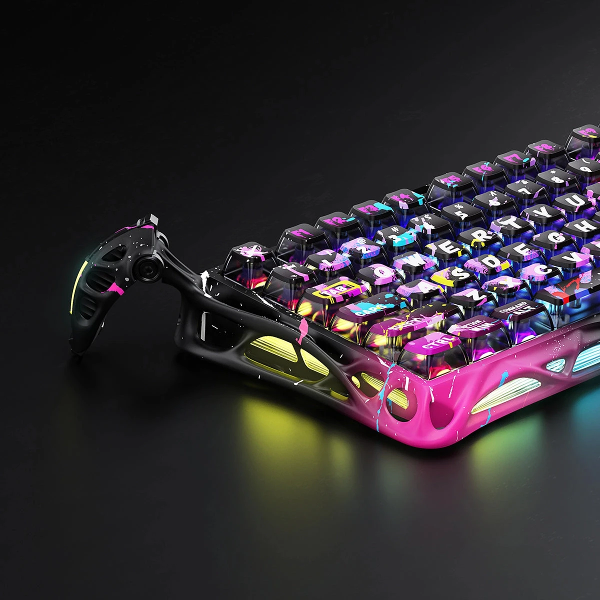 Клавиатура GravaStar Mercury V75 Pro, Neon Graffiti, Magnetic Switch, 79 keys EN/RU, USB cable — 2