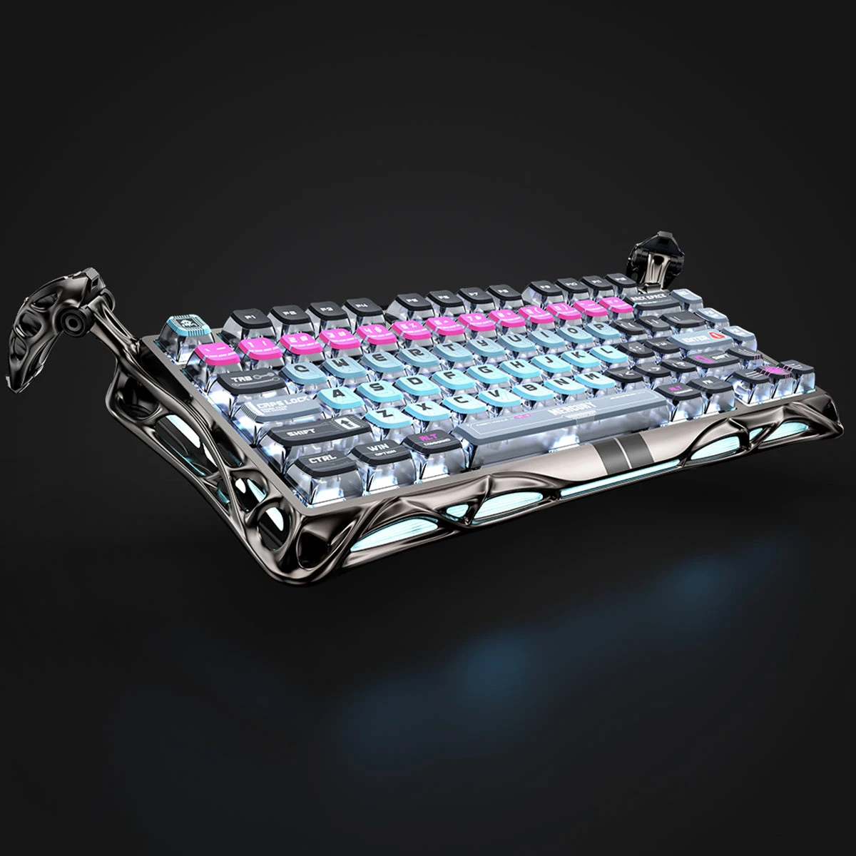 Клавиатура GravaStar Mercury V75 Pro, Cyberpunk, Magnetic Switch, 79 keys EN, USB cable