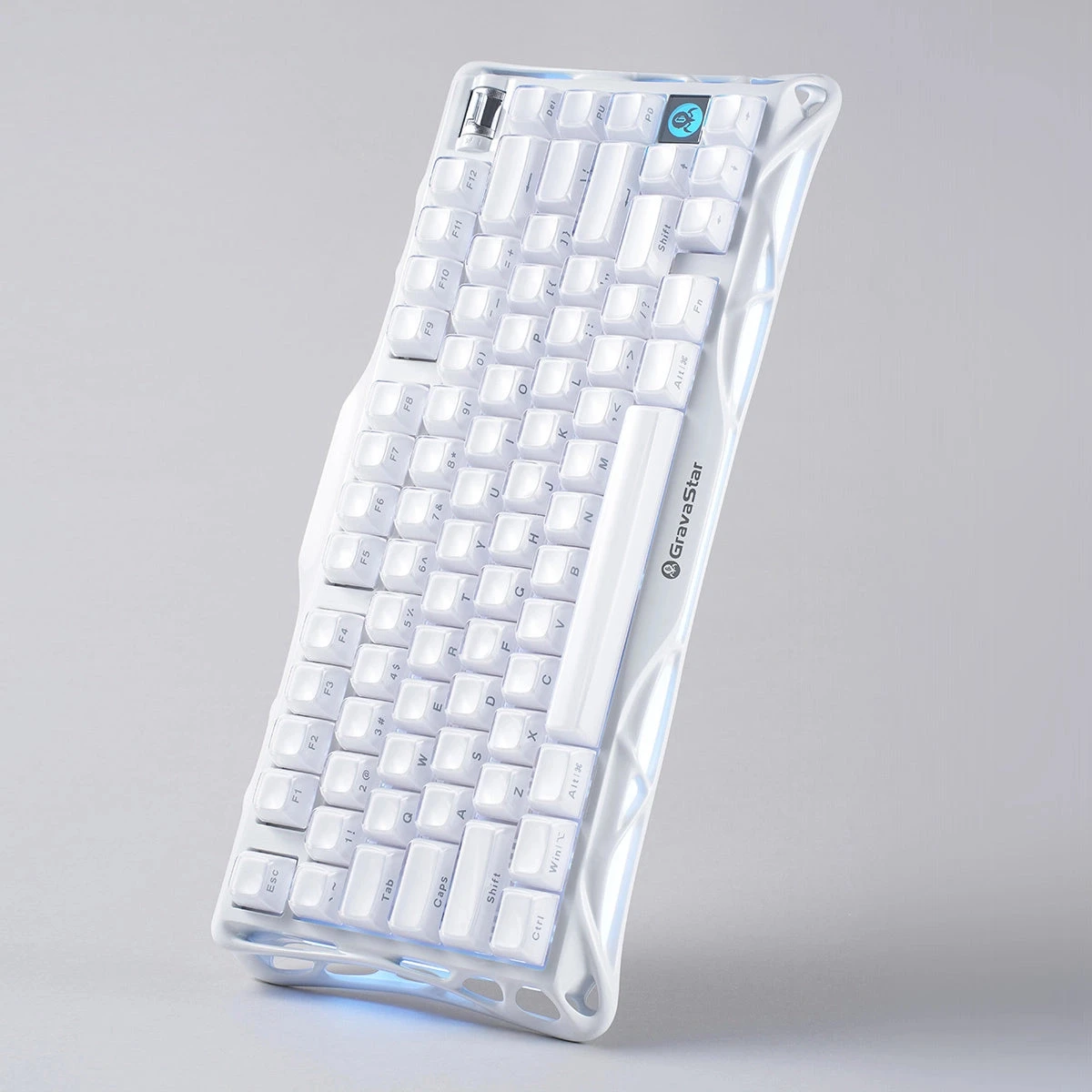Клавиатура GravaStar Mercury K1, Opaline White, Mechanical, 79 keys EN, USB/BT/2.4GHz