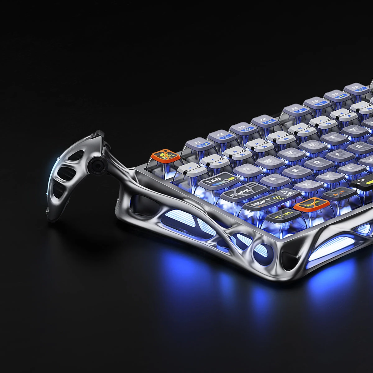 Клавиатура GravaStar Mercury K1 Pro, Interstellar Silver, Mechanical, 79 keys EN, USB/BT/2.4GHz — 2