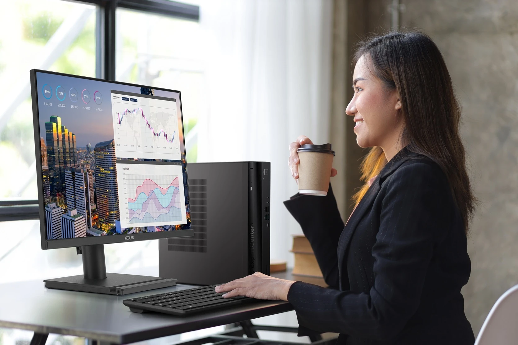 Монитор 27" ASUS BE27AQ Business Monitor IPS 2560x1440 75Hz 5ms 350cd/m2 1000:1 1xHDMI 1xDP 4xUSB — 2