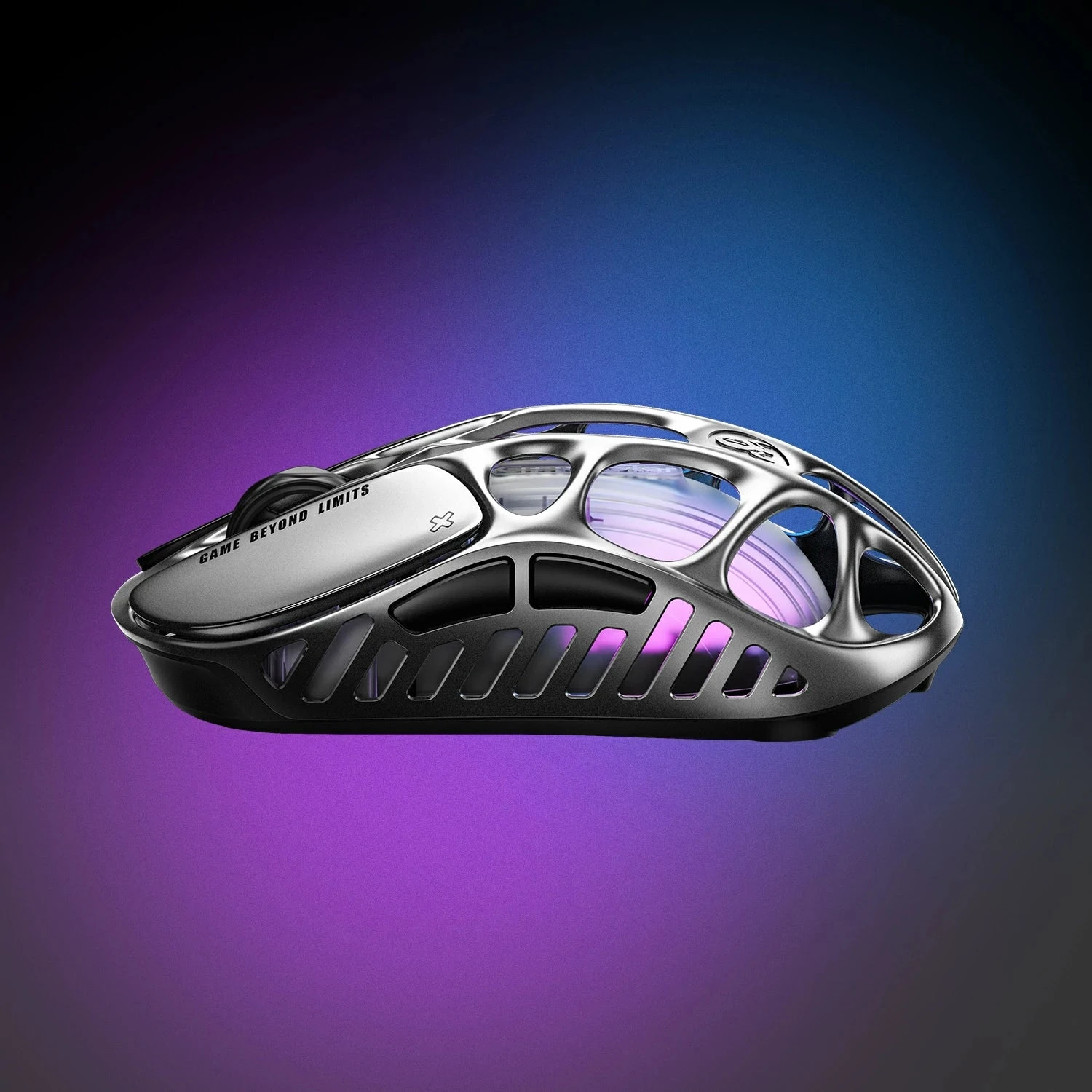 Мышь GravaStar Mercury XPro Interstellar Silver, PAW3950, 32000 DPI, 2.4/BT/Wired, 49±3g — 3