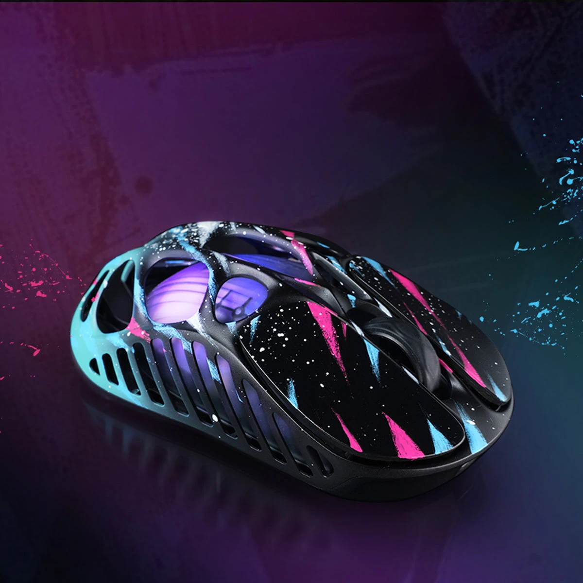 Мышь GravaStar Mercury XPro Neon Graffiti, PAW3950, 32000 DPI, 2.4/BT/Wired, 49±3g — 4