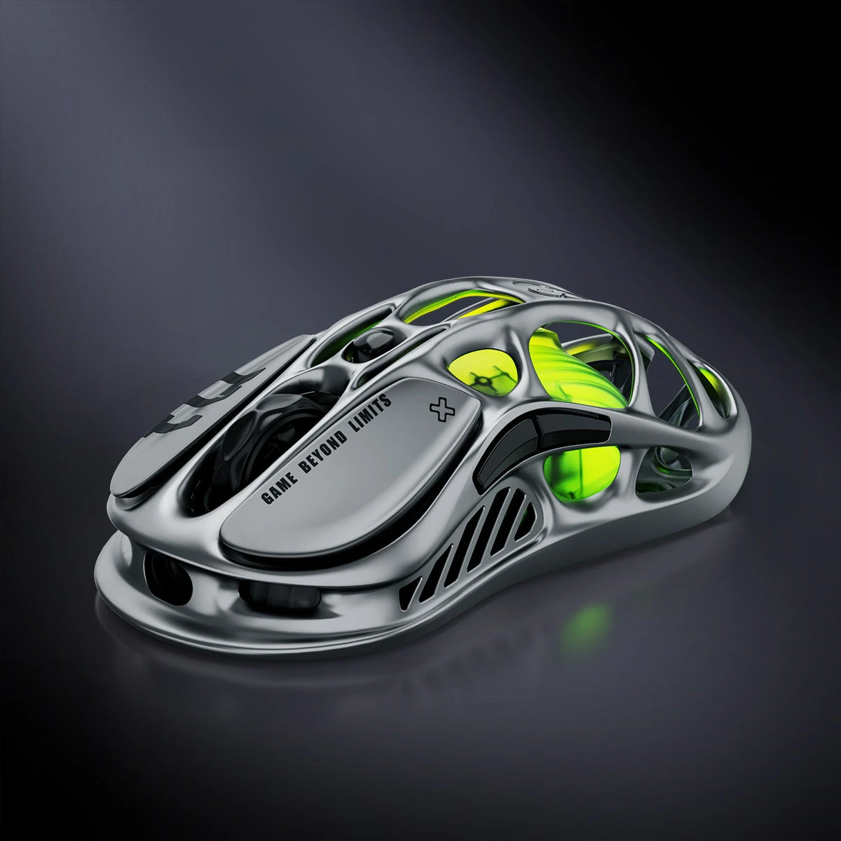 Мышь GravaStar Mercury M1 Pro Interstellar Silver, PAW3395, 26000 DPI, 2.4/BT/Wired, 88±3g