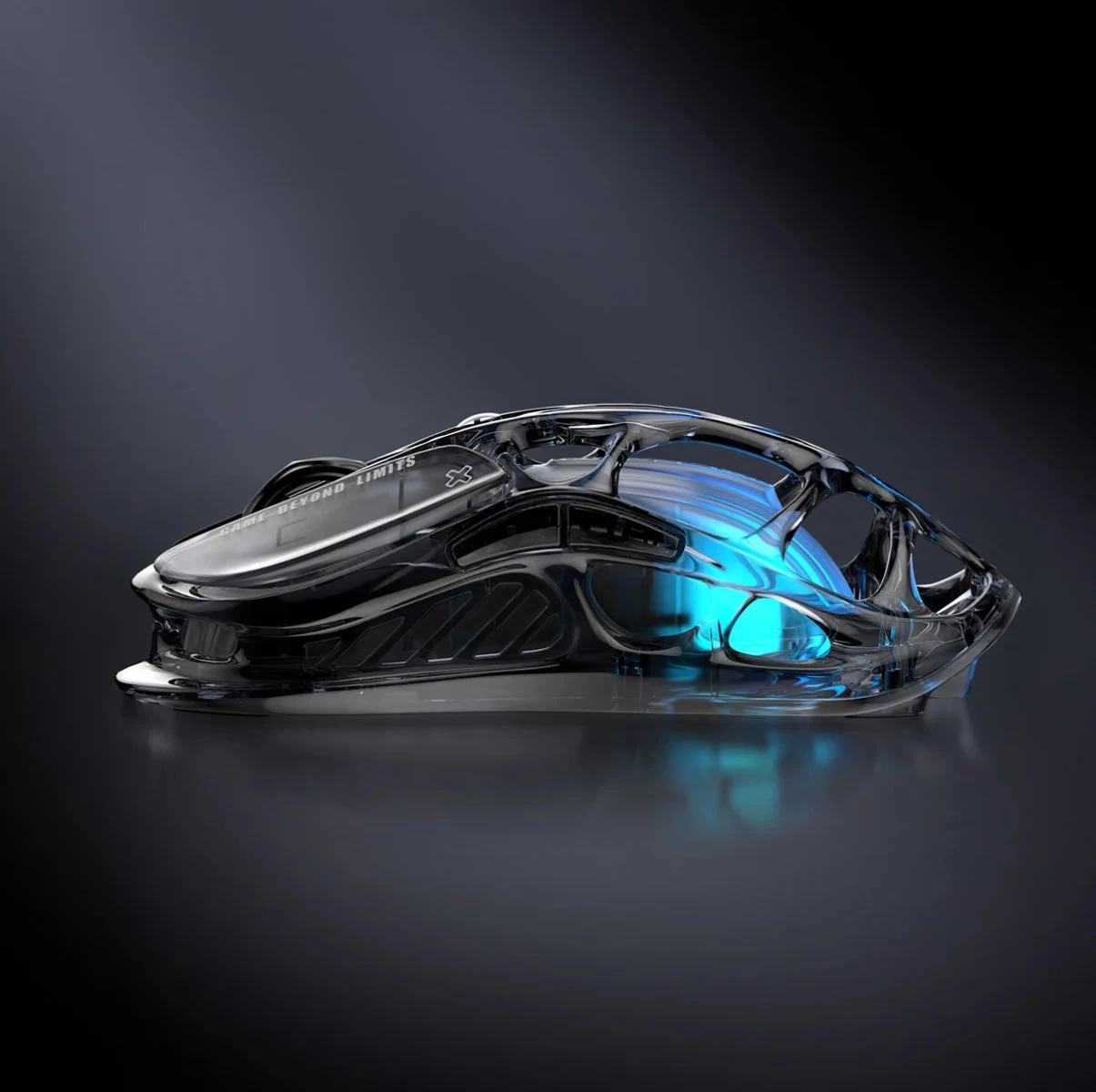 Мышь GravaStar Mercury M2 Transparent Black, PAW3395, 26000 DPI, 2.4/BT/Wired, 79±3g — 2