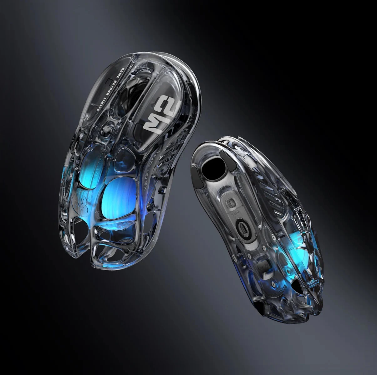 Мышь GravaStar Mercury M2 Transparent Black, PAW3395, 26000 DPI, 2.4/BT/Wired, 79±3g — 3