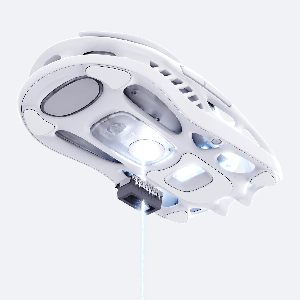 Мышь GravaStar Mercury M2 Opaline White, PAW3395, 26000 DPI, 2.4/BT/Wired, 79±3g — 2