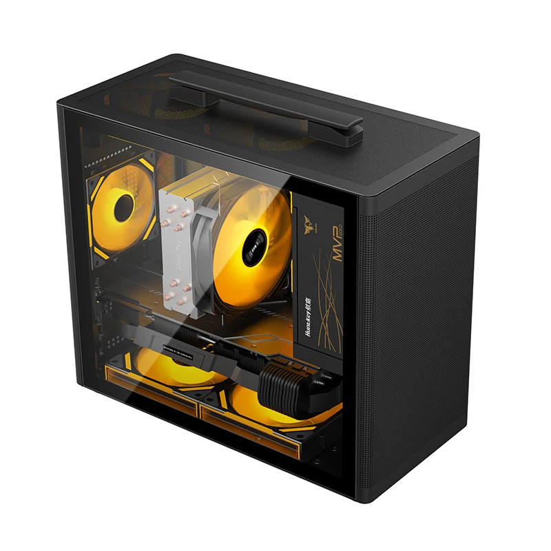 Компьютерный корпус Huntkey A320G, M-ATX/Mini-ITX, Black — 3