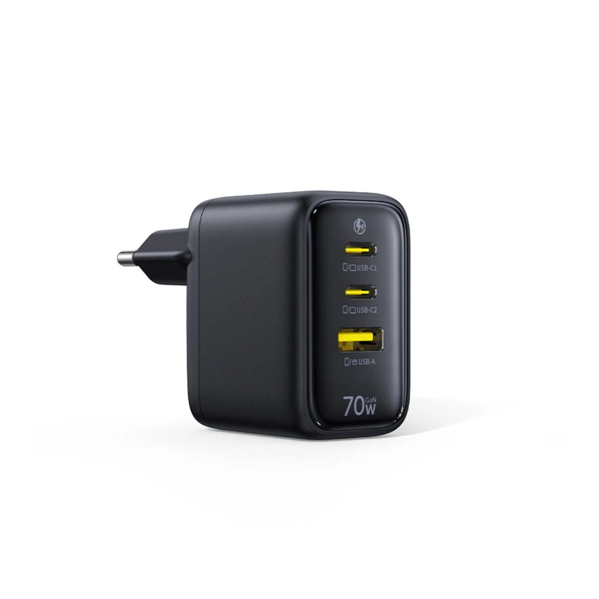Адаптер питания Baseus EnerFill FE22 Fast Charger 2C+U 70W EU Cosmic Black — 2