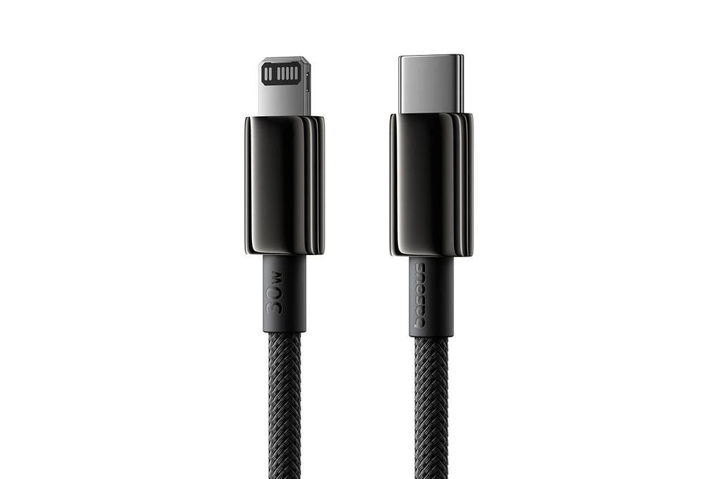 Интерфейсный кабель Baseus Tungsten Fast Charging Data Cable USB-C to iP 30W 1.2m Cluster Black — 2