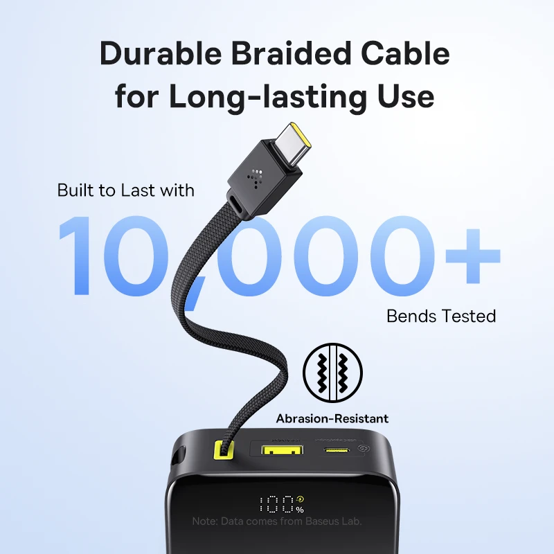 Портативный внешний аккумулятор Baseus FC51 Bipow 2 Pro CCC 10000mAh 22.5W Cable Black — 4