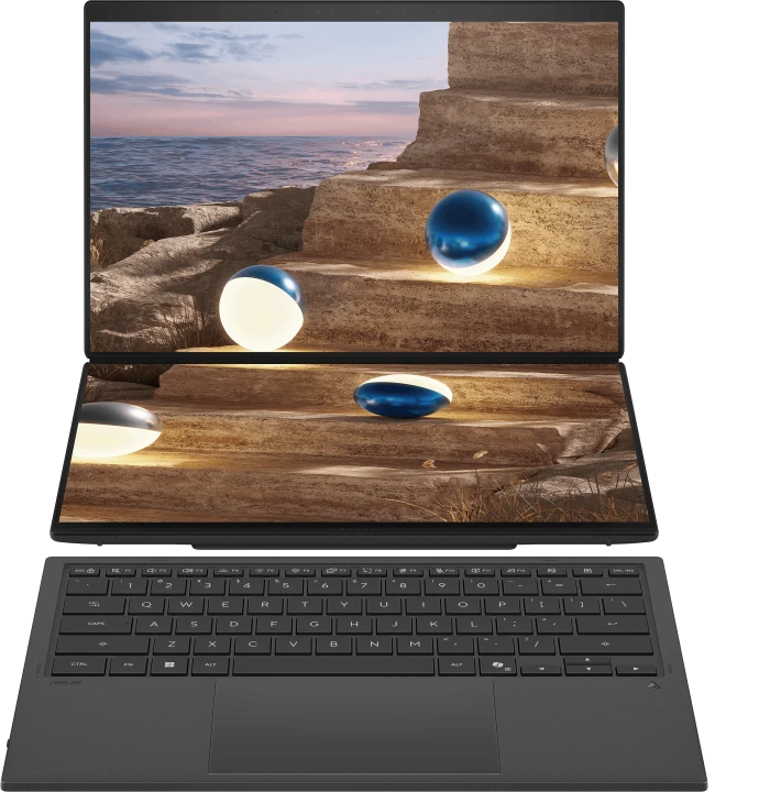 Ноутбук ASUS Zenbook DUO UX8407AA-SN153W 3K 144Hz Core Ultra X9 388H 1TB Win 11 Home, Intel Core Ultra X9 388H, 32 ГБ, 1024 ГБ, 14"