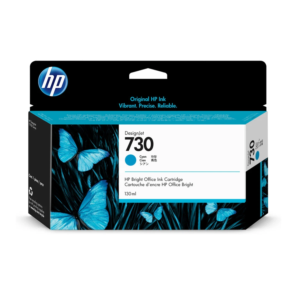 Картридж струйный HP P2V62A 730 голубой, 130 ml — 2