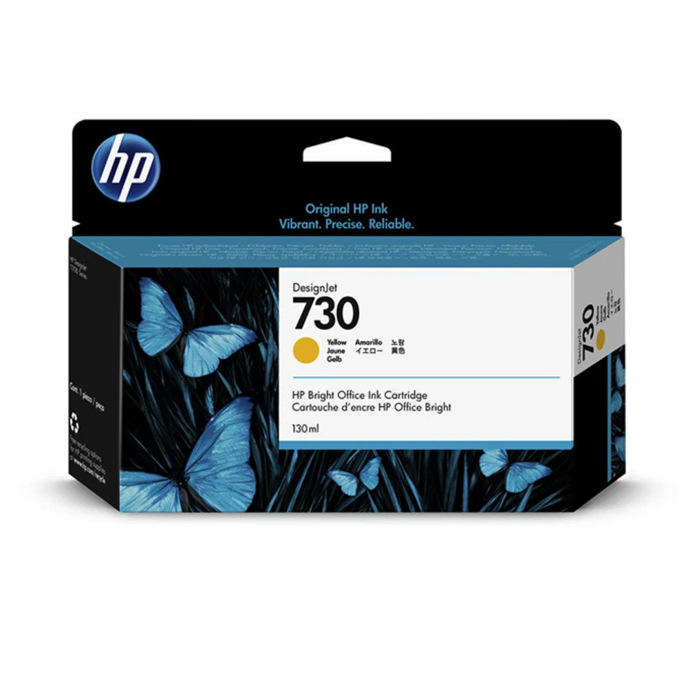 Картридж струйный HP P2V64A 730 желтый, 130 ml