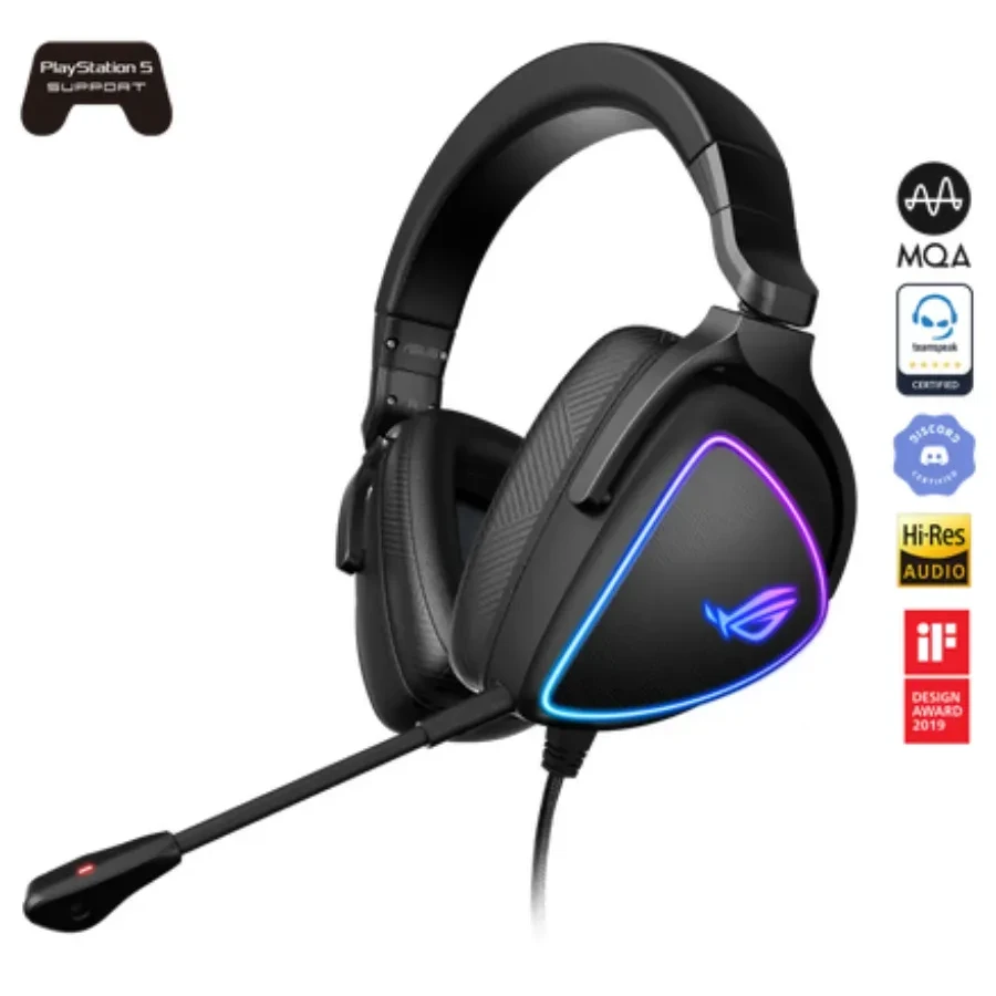 Наушники ASUS ROG DELTA S, USB-C, RGB, MQA