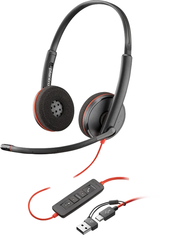 Гарнитура Poly Blackwire 3220, USB-C, стерео