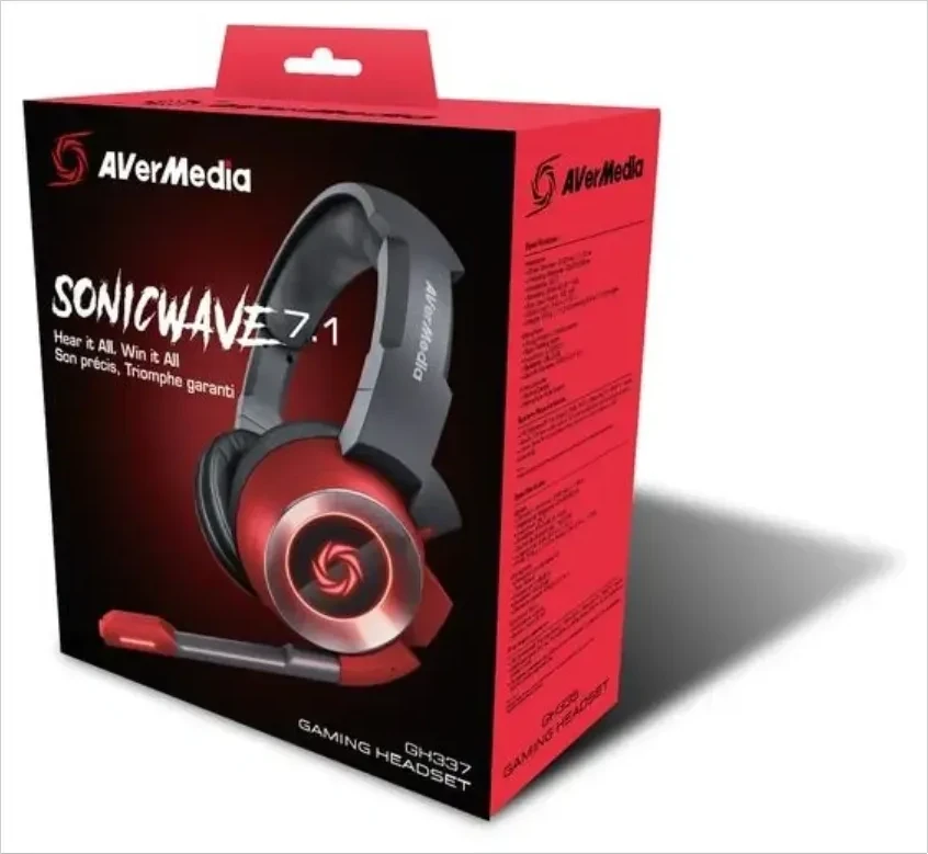 Игровые наушники AverMedia SonicWave 7.1 GH337, Red — 4