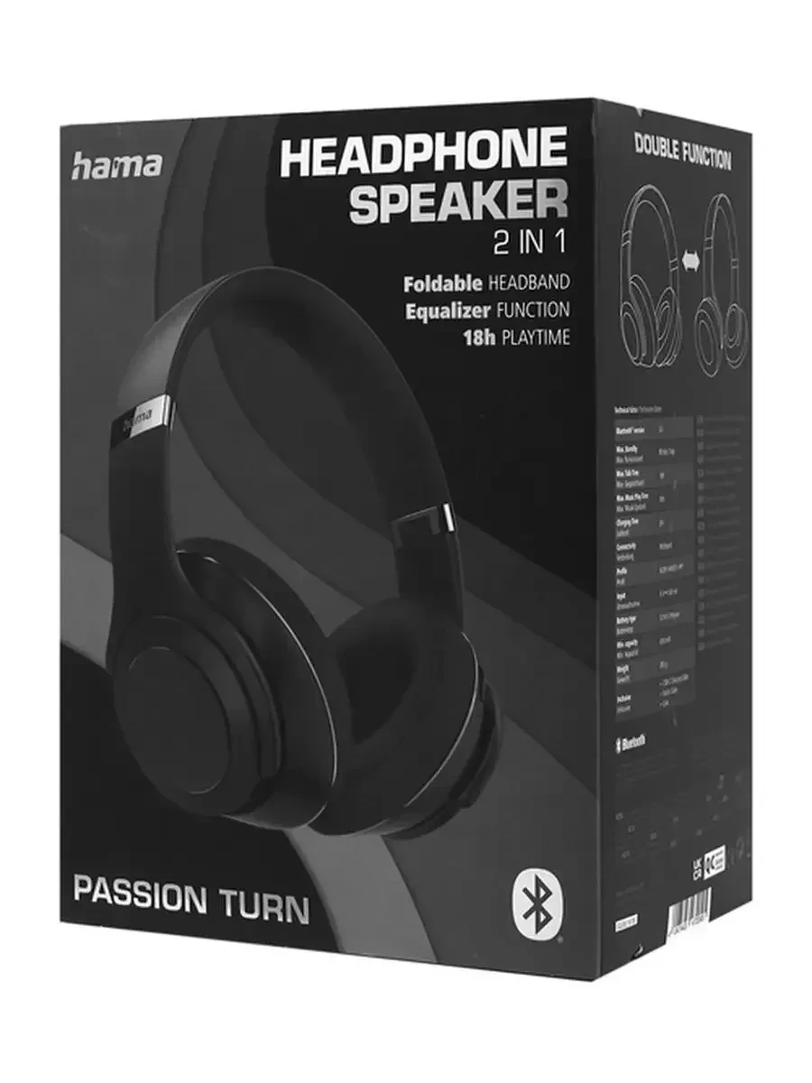Наушники Hama Passion Turn, BT 5.3, черные — 4