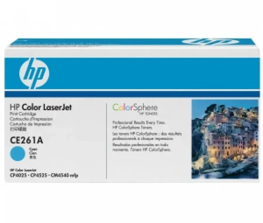 Картридж лазерный HP CE261A, голубой, 11000 стр.