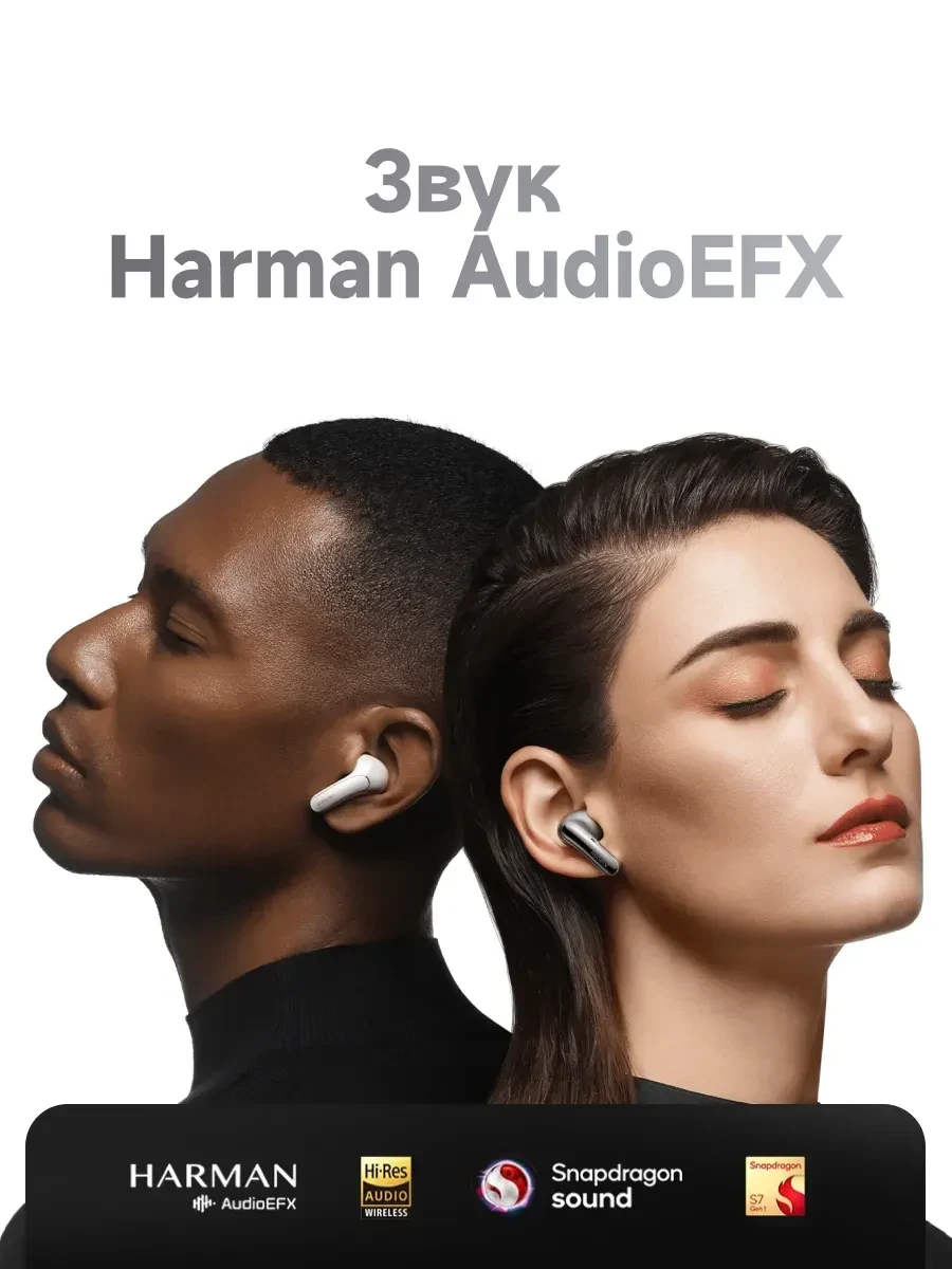 Наушники Xiaomi Buds 5 Pro, беспроводные, белые — 2