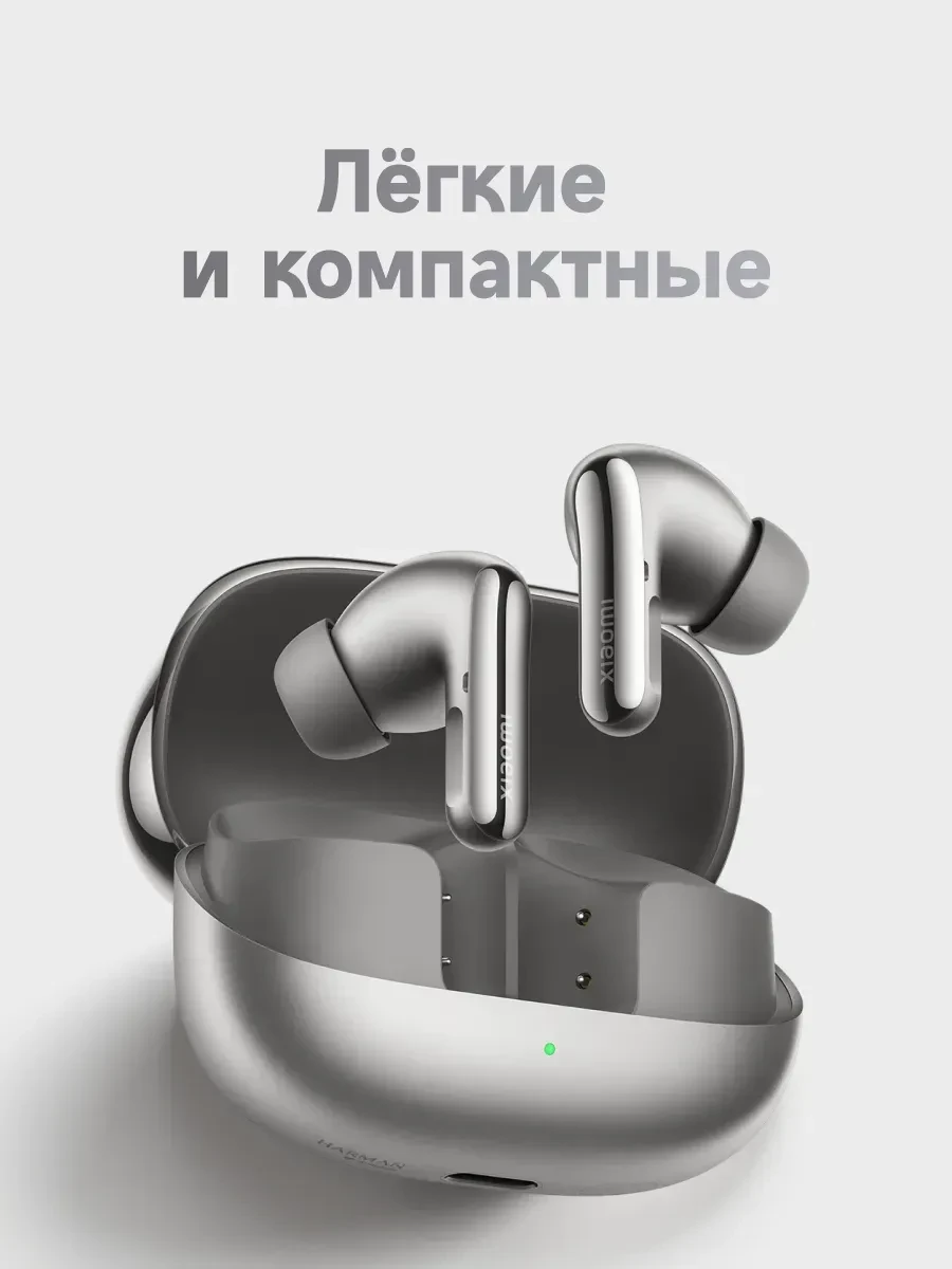 Наушники Xiaomi Buds 5 Pro, беспроводные, белые — 3