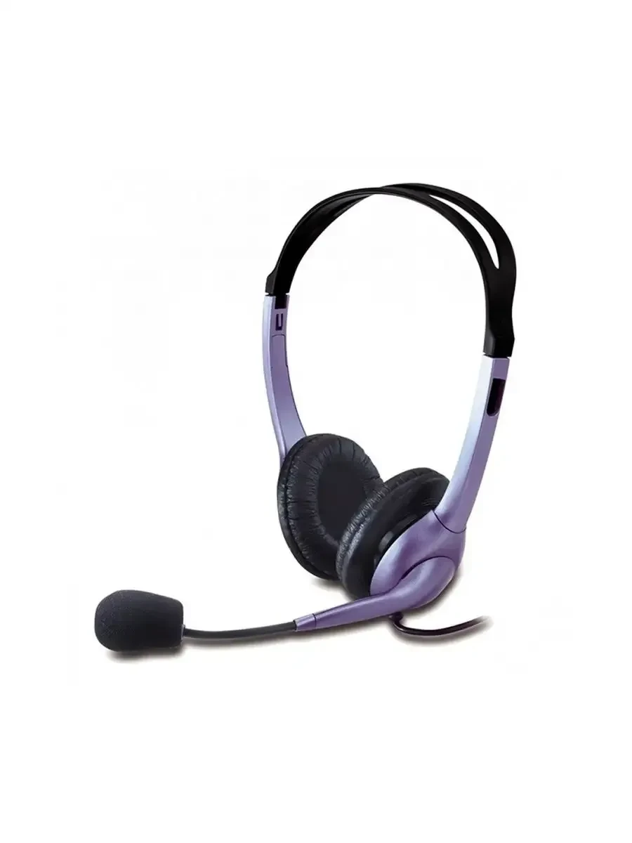 Гарнитура Genius HS-04S, проводная, 3.5мм, чёрная